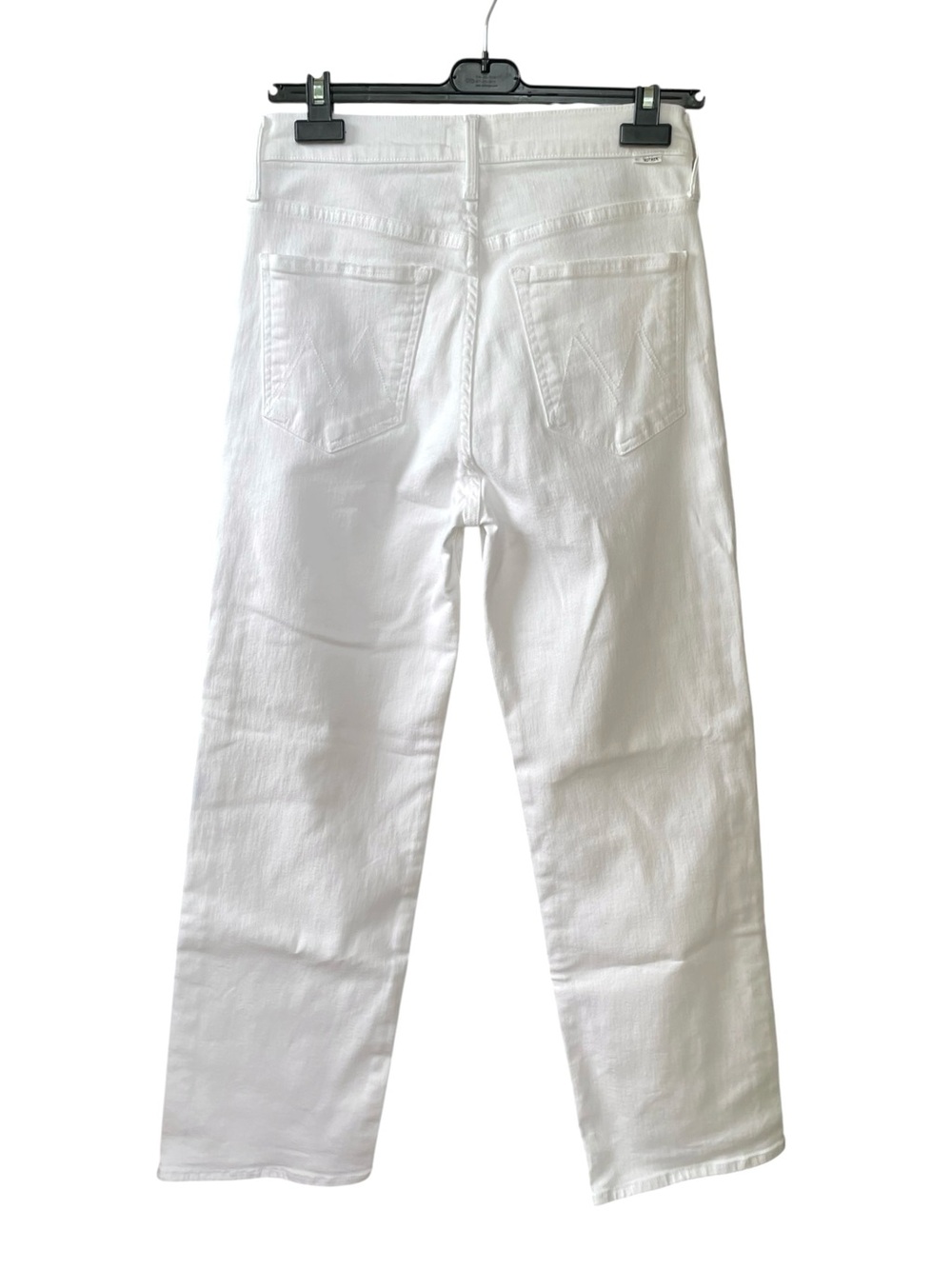 MOTHER The Rambler Zip Ankle High-rise Straight Crop Jeans White 27 - Picture 8 of 12
